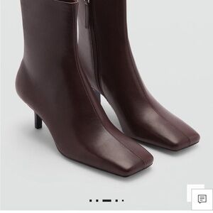 Mango square toe Ankle Boots